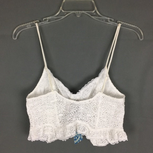 FREE PEOPLE Fleur De Lys Ivory Lace Crop Cami NEW! - Picture 5 of 7